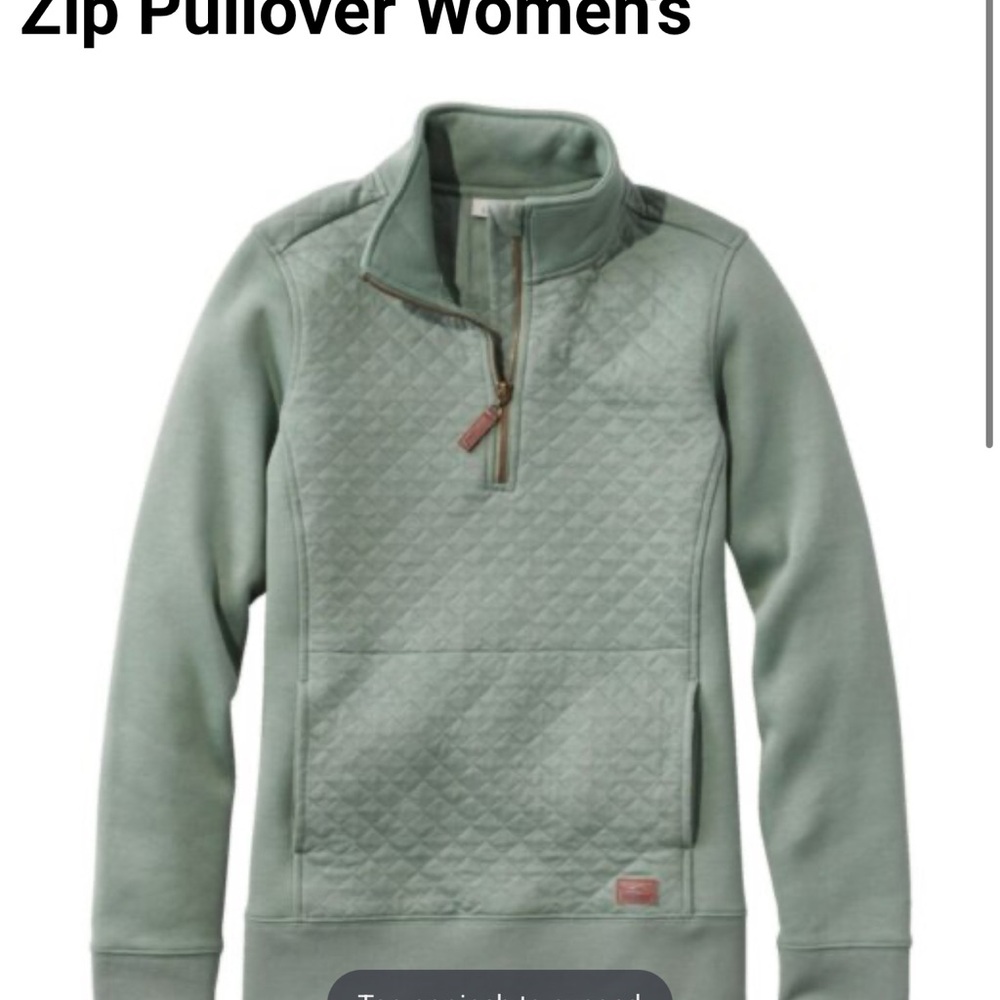 LLBean Quilted Sweatshirt 1/4 Zip Pullover Women's